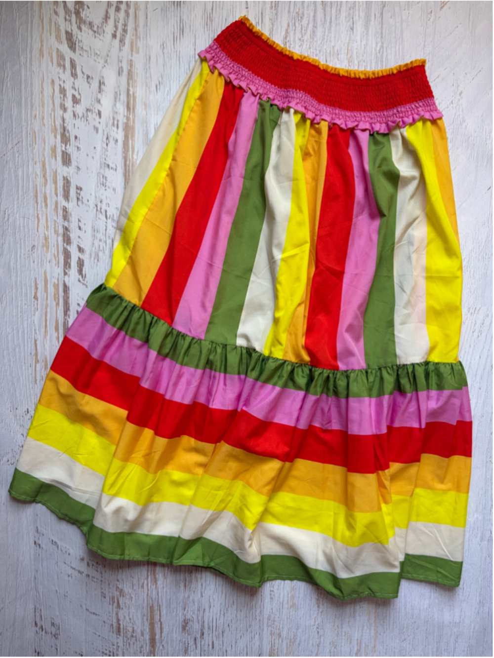 Women's Cato Striped Midi Skirt Size 14 Multi-Color